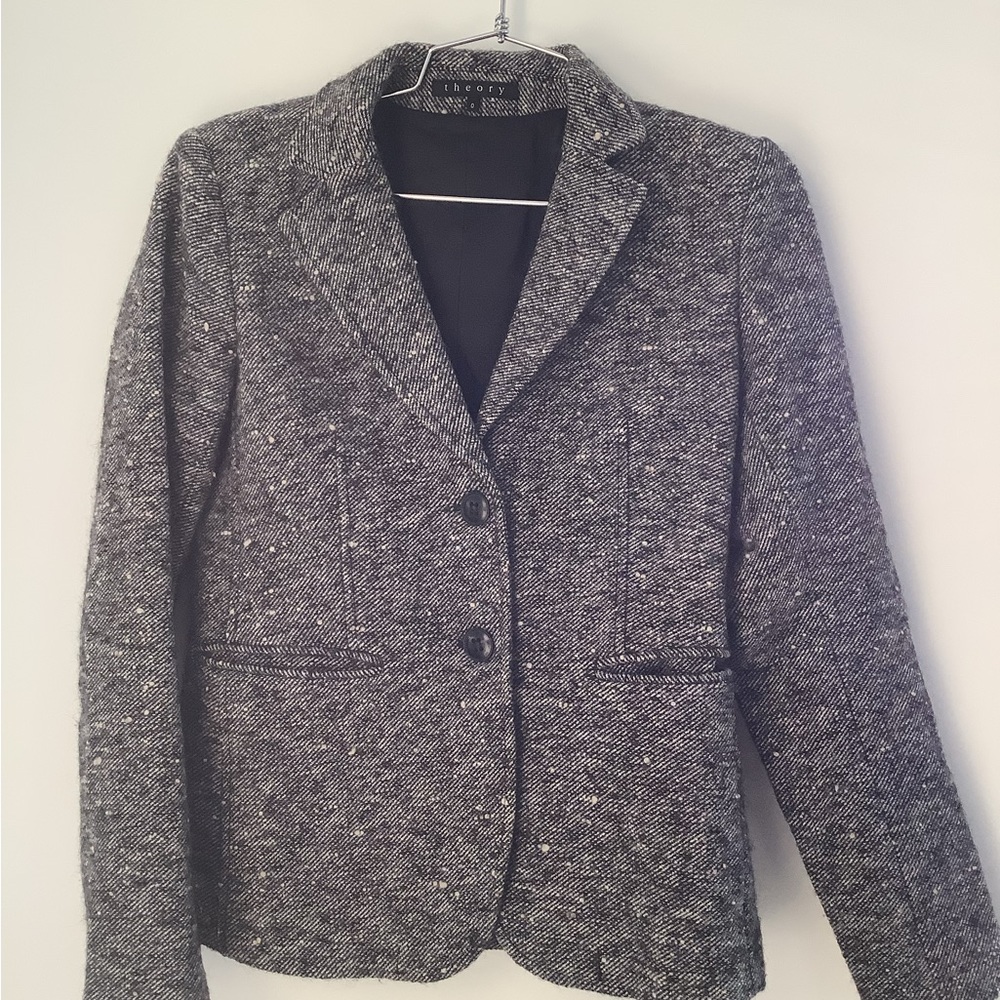Theory textured tweed blazer
